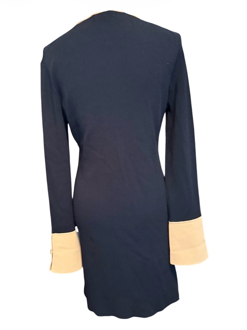 NWOT - Ribbed polo sweater-dress with jewel buttons - Picture 5 of 5